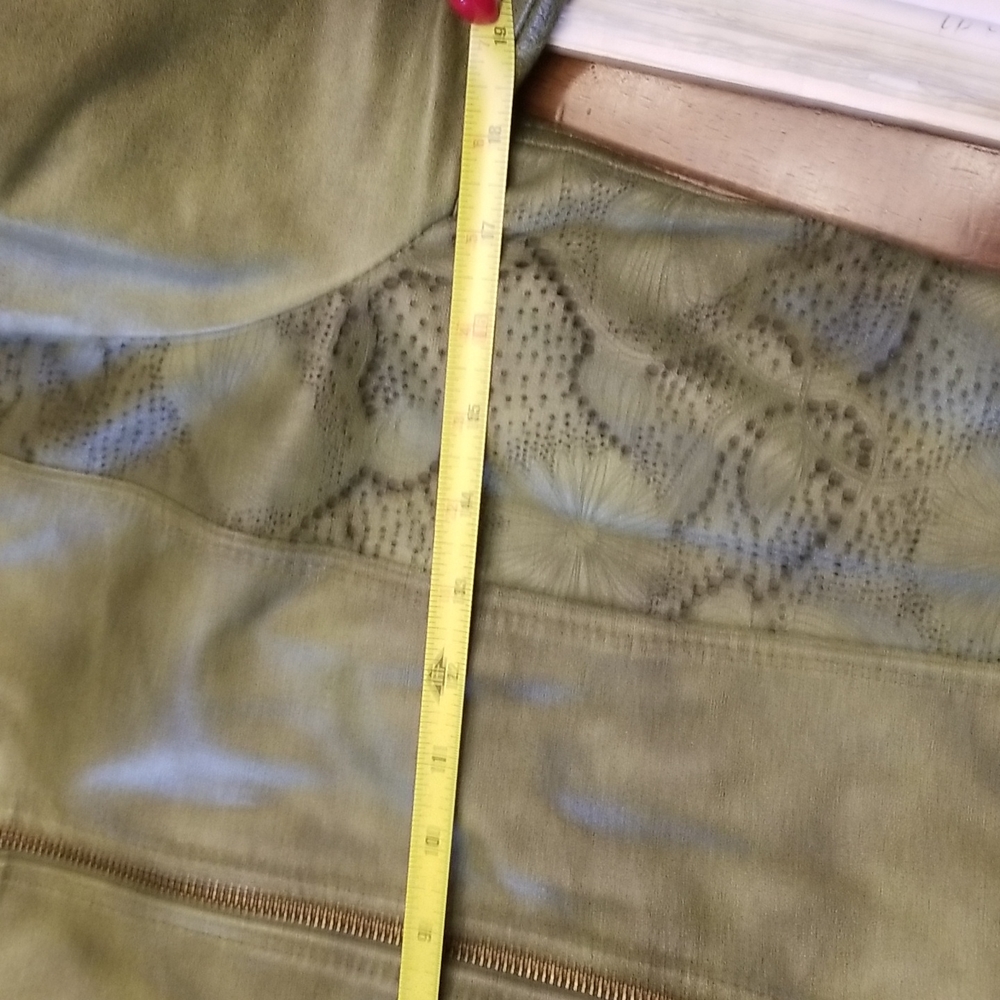 PELLE quality leather green jacket - Picture 15 of 16
